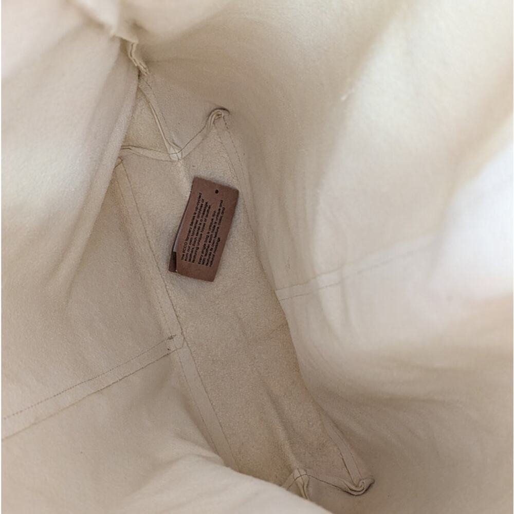 ECCO Upcycled North South Leather Bag Shopper Logo Handles - Picture 6 of 9